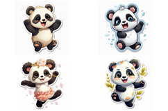 36 Panda Kawaii Sticker Idea Cute Logo Illustration Design Product Image 2