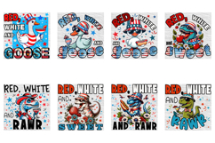 Raccoon | Dinosaur |Goose| 4th of July Square Coaster Bundle Product Image 2