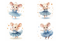 32 Ballerina Mice Mouse Illustration Dancing JPG Collection Product Image 2