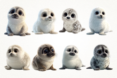 Seal Clipart Bundle 28 PNG Transparent Animals Transparent Product Image 2