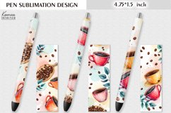 Vintage Coffee Pattern|Watercolor Summer Pen Wraps Product Image 1