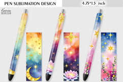 Colorful Magic and Celestial |Pink Lotus Pen Design Product Image 1