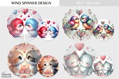 Kiss|Love|Animal | Watercolor Wind Spinner Design Product Image 1