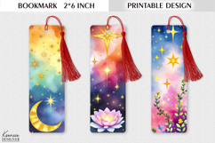 Mystic Tarot Design| Celestial and Cosmic Printable Bookmark Product Image 1