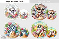 Funny Cartoon Lemur | Kids Wind Spinner Design Product Image 1