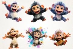 Funky Monkey Clipart Bundle 38 PNG Cute Monkey PNG | UHD 4K Product Image 2