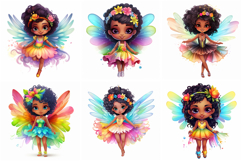 20 Rainbow Fairy Fairies Girls Illustrations Sticker JPG Product Image 2