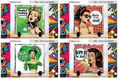 Vintage Pop Art Woman|Funny Quotes Slate Design Product Image 1