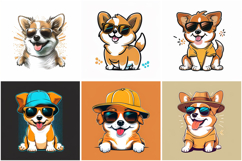 50 Puppy Dog Sunglasses Sticker Ideas Illustration Logo JPG Product Image 2