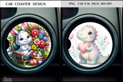 Bunny|Dinosaur|Flower Animal Car Coaster Design Product Image 1