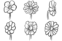 Spring Flower Illustration Wildflower Floral Clipart SVG Product Image 2