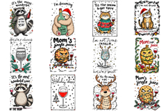 Funny Christmas Quotes |Wine Tumbler Sublimation BUNDLE Product Image 4