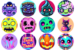 Round Earring Sublimation Design | Halloween Jewelry Bundle Product Image 3