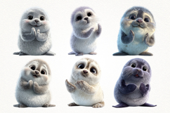 Happy Seal 28 PNG Clipart Bundle 4K UHD Transparent BG Product Image 3