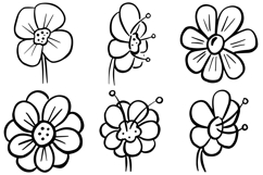 Spring Flower Illustration Wildflower Floral Clipart SVG Product Image 3