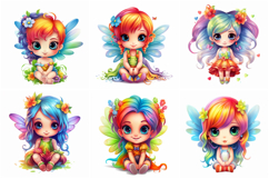 50 Rainbow Fairy Fairies Girls Illustrations Sticker JPG 2 Product Image 3