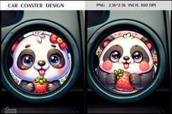 Funny Panda Bear|Cute Animal Car Coaster Design Product Image 1