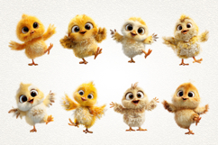 Cute Chick Clipart Bundle 28 PNG Animals Transparent BG Product Image 3