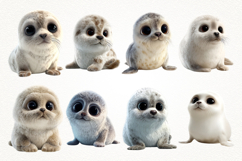 Seal Clipart Bundle 28 PNG Transparent Animals Transparent Product Image 3