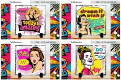 Vintage Pop Art Woman|Funny Quotes Slate Design Product Image 1