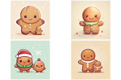 44 Gingerbread People Festive Christmas Character JPG Product Image 3
