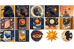 Colorful Magic and Celestial |Felted|Mouse Pad Bundle Product Image 3