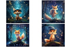 16 Mystical Fox Illustrations Cute Magical Forest JPG Product Image 4