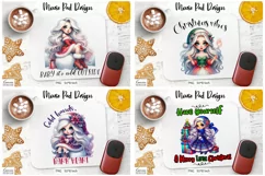 Christmas Funny Quotes|Cute Winter Girl Mouse Pad Design Product Image 1
