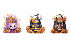 20 Halloween Trick or Treat Bags Sweets Illustrations JPG Product Image 2