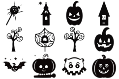 120 Halloween Logo ClipArt Design Collection SVG Gothic Product Image 6