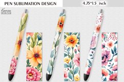 Vintage Flower Pattern|Watercolor Summer Pen Wraps Product Image 1