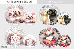 Kiss|Love|Animal | Watercolor Wind Spinner Design Product Image 1