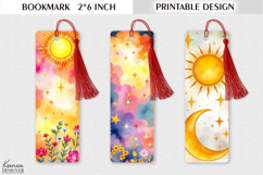 Mystic Tarot Design| Celestial and Cosmic Printable Bookmark Product Image 1