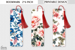 Book Lover |Vintage Rose Design Printable Bookmark Product Image 1