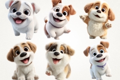 Cute Puppy 28 PNG Clipart Bundle 4K UHD Design Bundles Product Image 3