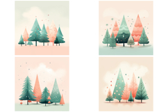 32 Festive Christmas Tree Decoration Backgrounds PNG Product Image 7