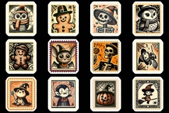 Vintage Halloween Postage Stamp Stickers Bundle Product Image 4