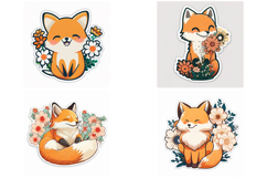35 Kawaii Fox Sticker Idea Illustration Designs JPG Cute Product Image 10