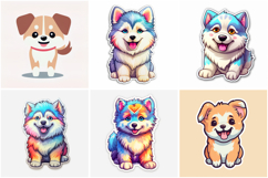 50 Puppy Sticker Ideas Illustration Logo Design Collection Product Image 3