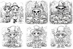 70 Halloween Color Pages Coloring Book JPG Spooky House Kid Product Image 3