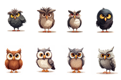 62 Owl Cartoon Illustration Clipart JPG Product Image 3