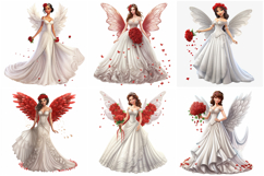 60 Fairy Princess Angel Wedding Dress Illustration JPG Product Image 4