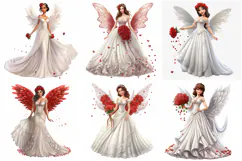 60 Fairy Princess Angel Wedding Dress Illustration JPG Product Image 4