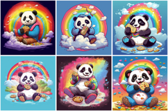 40 Cute Panda Eating Illustration Cartoon Collection JPG Product Image 4