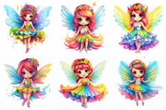 50 Rainbow Fairy Fairies Girls Illustrations Sticker JPG 2 Product Image 4