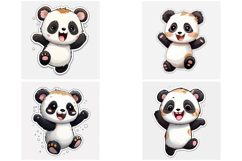 36 Panda Kawaii Sticker Idea Cute Logo Illustration Design Product Image 4