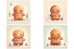 44 Gingerbread People Festive Christmas Character JPG Product Image 4