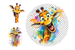 Cute Giraffe Clipart Bundle 28 PNG Transparent BG Product Image 4