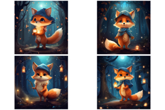 16 Mystical Fox Illustrations Cute Magical Forest JPG Product Image 5