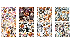Funny Spooky Halloween Square Coaster Design Bundle Product Image 2